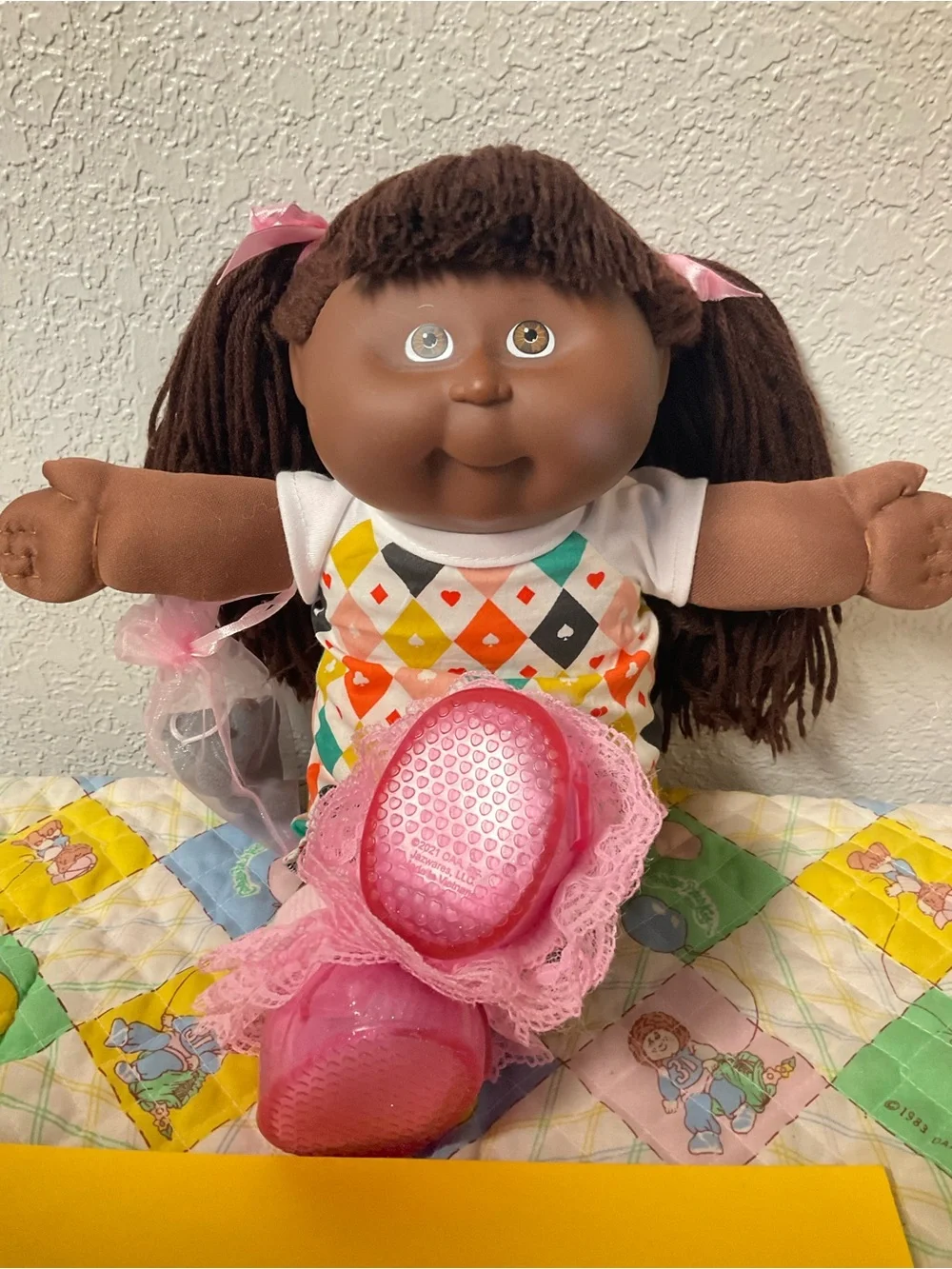 RARE Vintage Cabbage Patch Kid AA HASBRO Girl Brown Hair Brown Eyes 1990